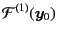 $\displaystyle \mathcal{F}^{(1)}
(\bm{y}_0)$