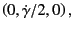 $\displaystyle \left(0, \dot{\gamma}/2, 0\right),$